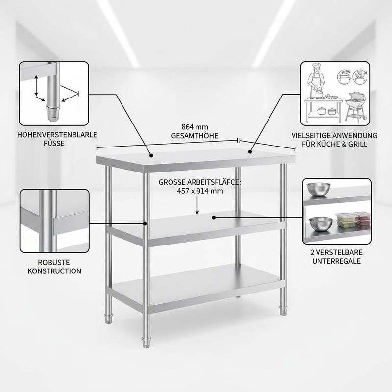 Metal Workstation 18 X 36 X 34 - Heavy Equipment Garage reseña y precio