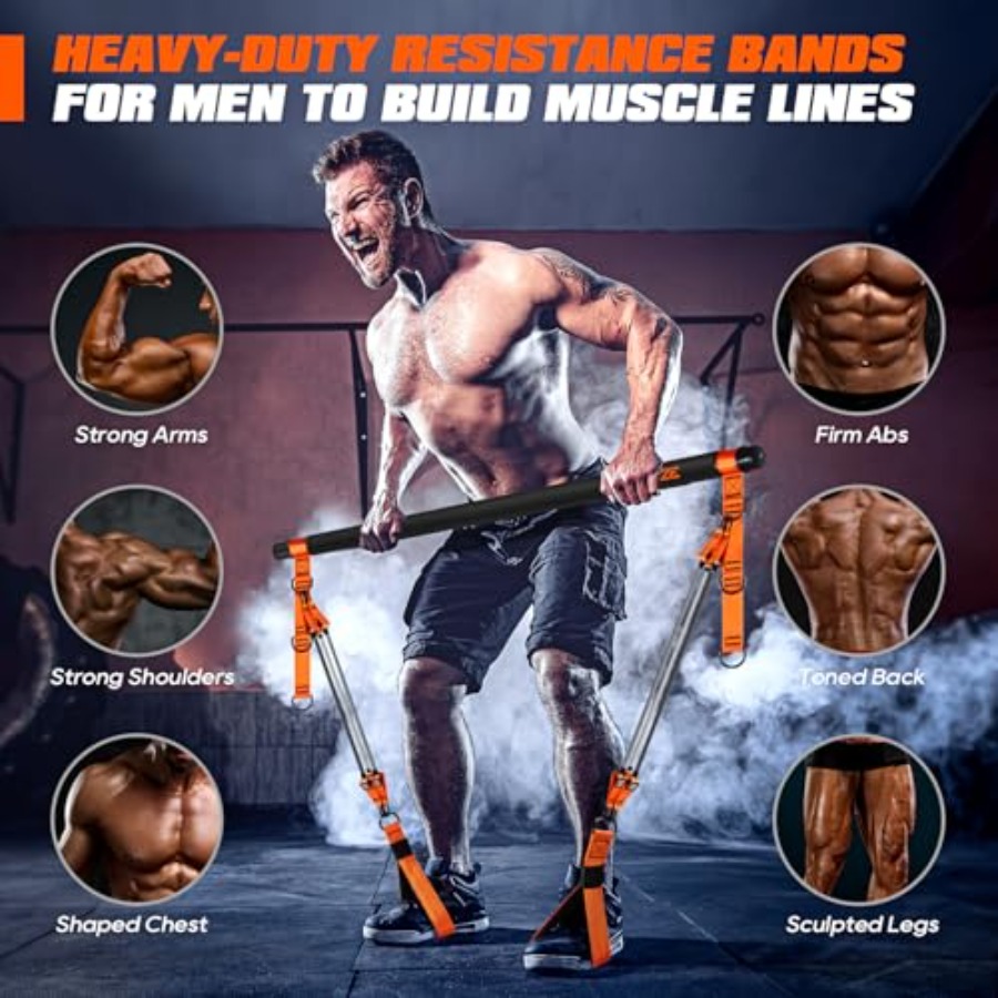 Pilates Bar Kit with Resistanc - Heavy Equipment In reseña y precio