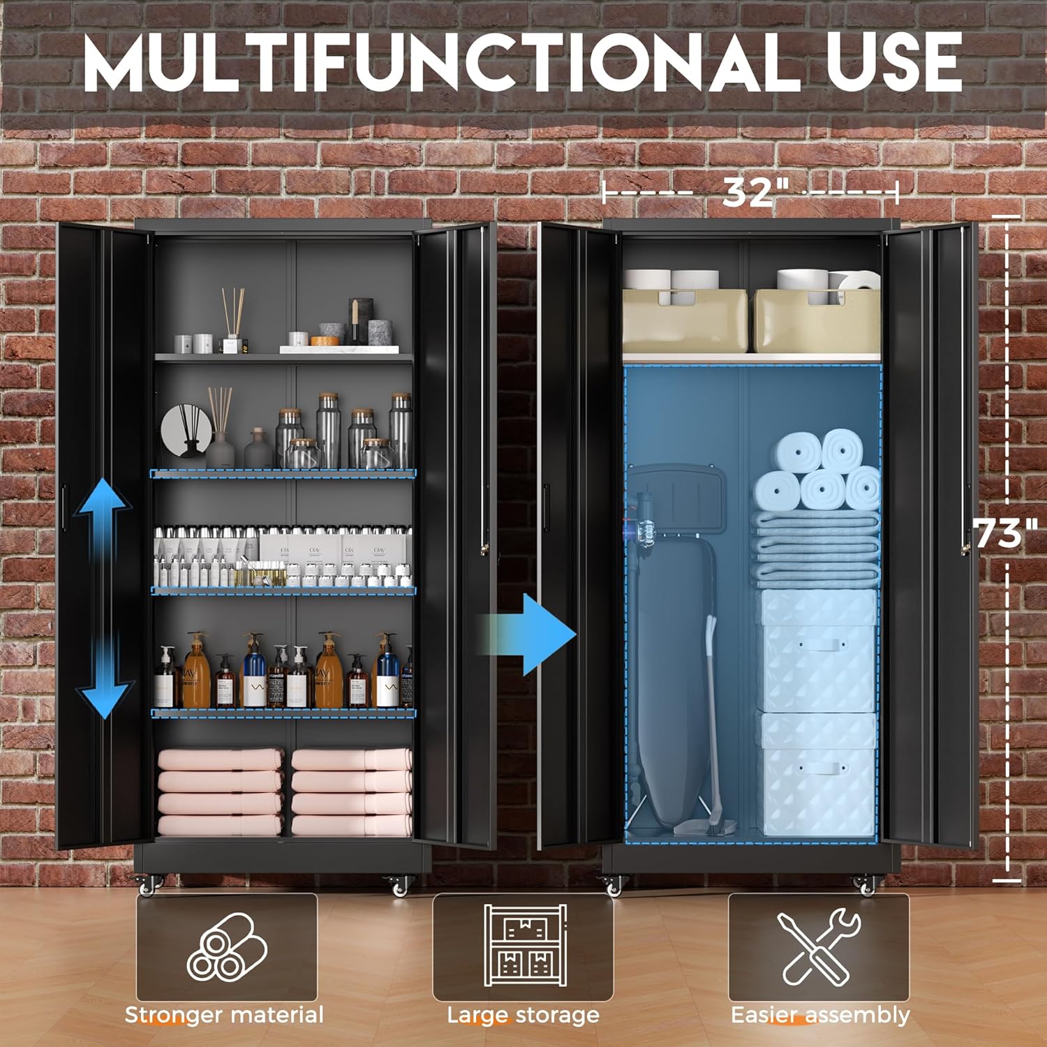 Metal Garage Storage Cabinet w - Heavy Equipment Garage reseña y precio