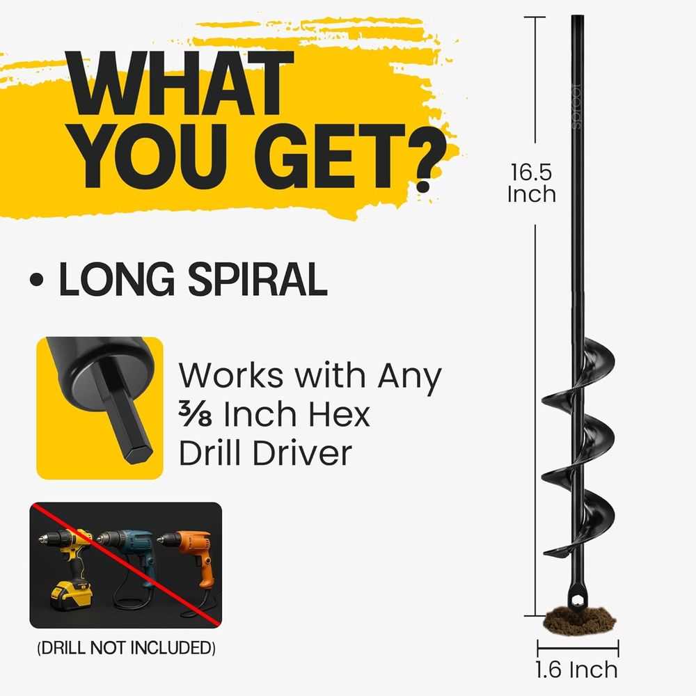 Garden Auger Drill Bit or Plan - Post Hole Digger reseña y precio