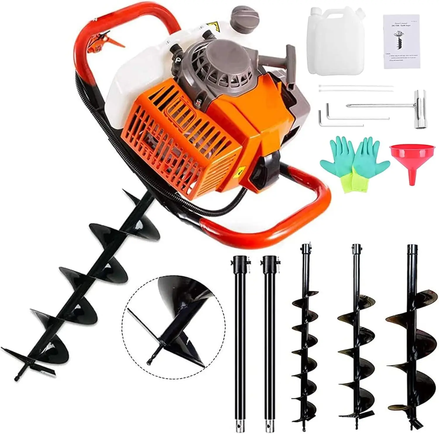 -72cc Post Hole Digger 2-Strok - Post Hole Digger reseña y precio