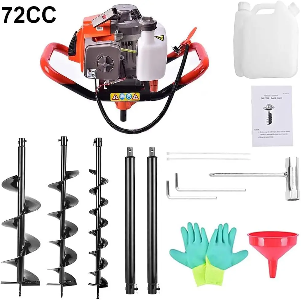 -72cc Post Hole Digger 2-Strok - Post Hole Digger reseña y precio