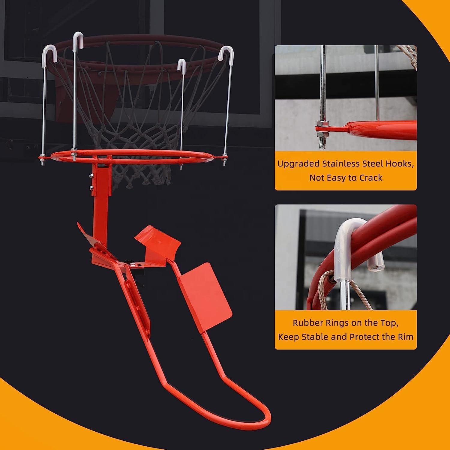 Heavy-Duty Steel Basketball Re - Heavy Equipment In reseña y precio