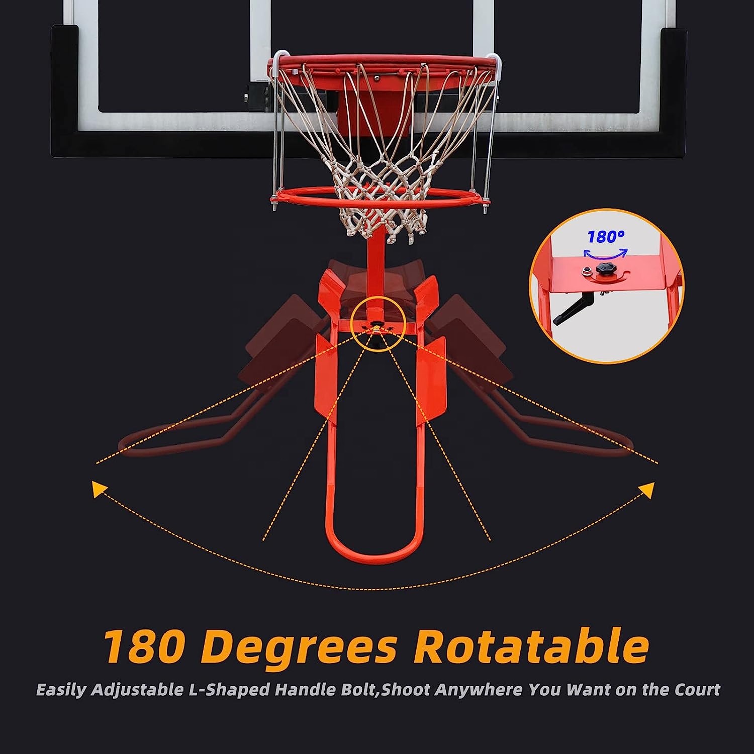 Heavy-Duty Steel Basketball Re - Heavy Equipment In reseña y precio