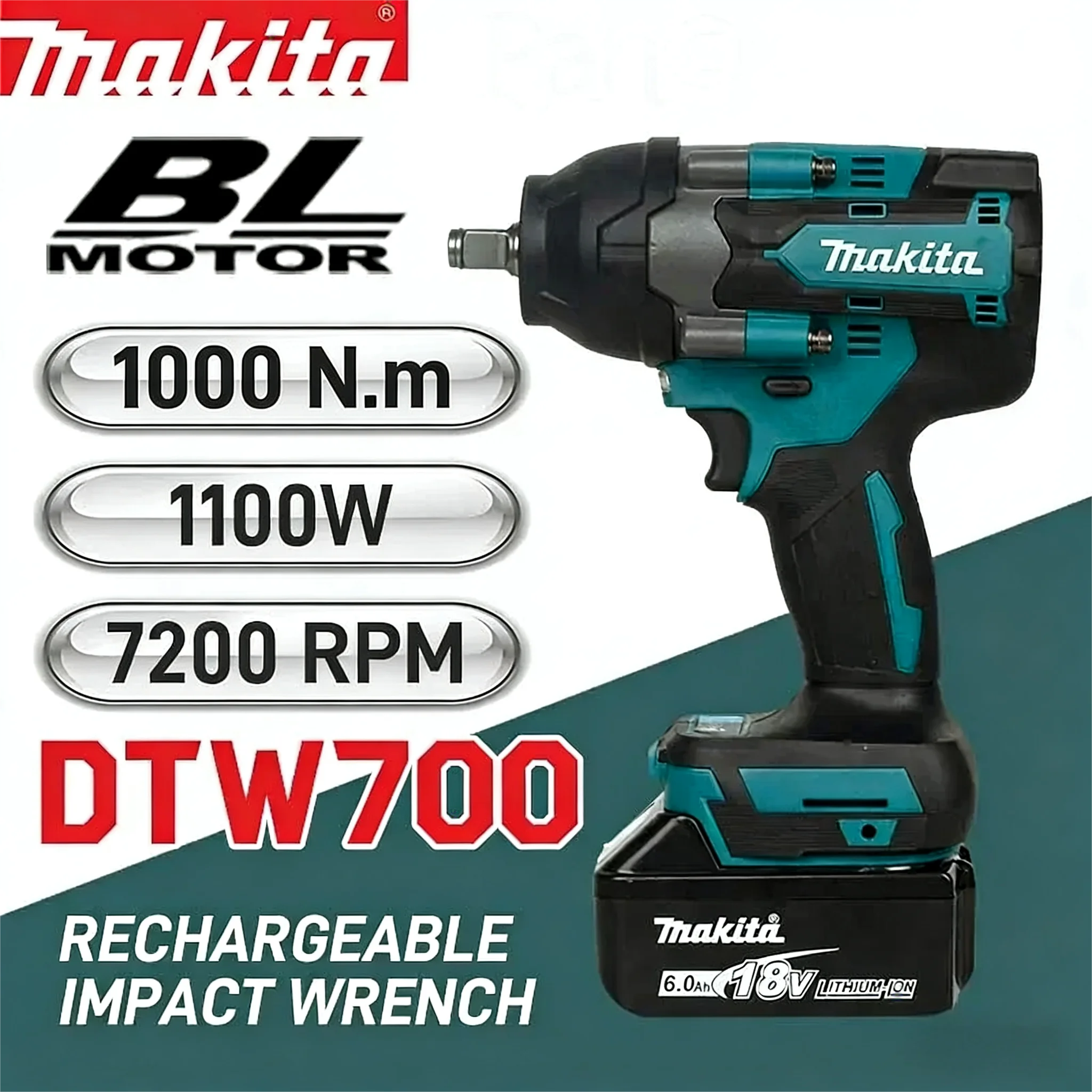 Makita DTW700 18V LXT Brushles - Heavy Equipment Spare Parts reseña y precio