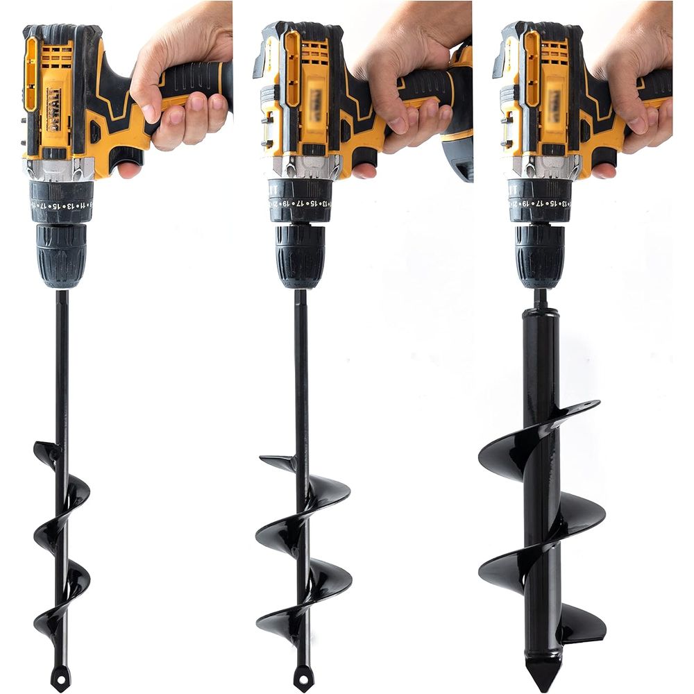 Set 3 Solid Auger Drill Bit or - Post Hole Digger reseña y precio
