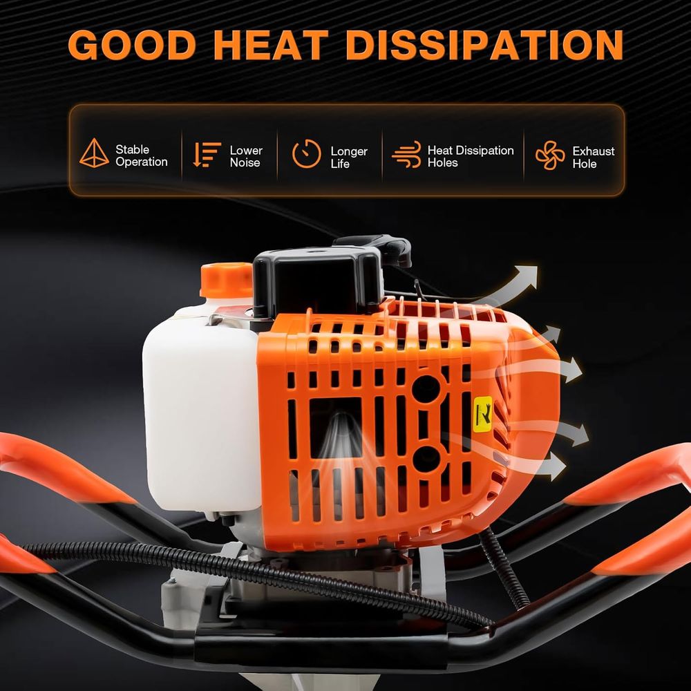 Gas-Powered 52cc 2-Stroke Post - Post Hole Digger reseña y precio