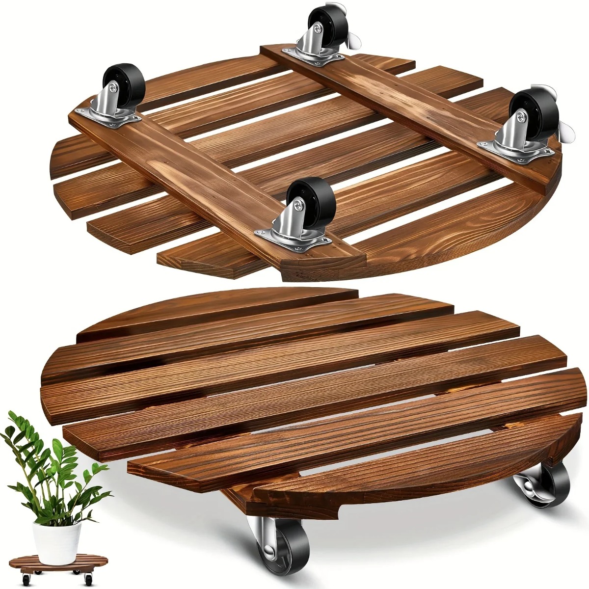 Heavy Duty Plant Caddy with Wh - Heavy Equipment Tires reseña y precio