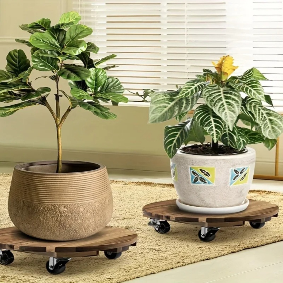 Heavy Duty Plant Caddy with Wh - Heavy Equipment Tires reseña y precio