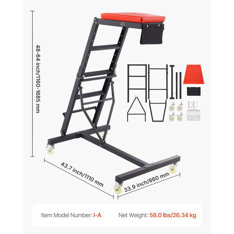 High Top Rolling Work Seat 45. - Heavy Equipment In reseña y precio