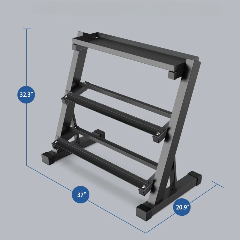 3-Tier Dumbbell Storage Rack 8 - Heavy Equipment In reseña y precio