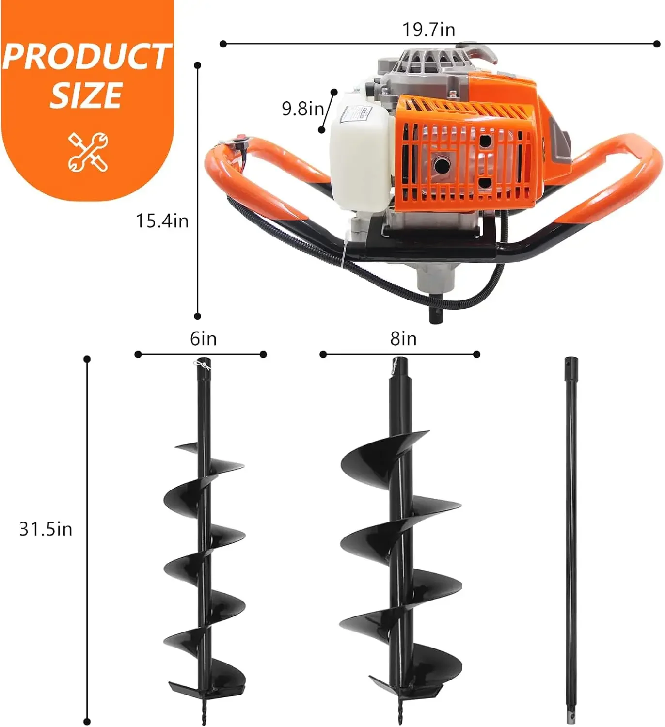 -72CC Auger Post Hole Digger,  - Post Hole Digger reseña y precio