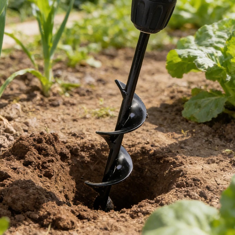Garden Auger Spiral Drill Bit  - Post Hole Digger reseña y precio