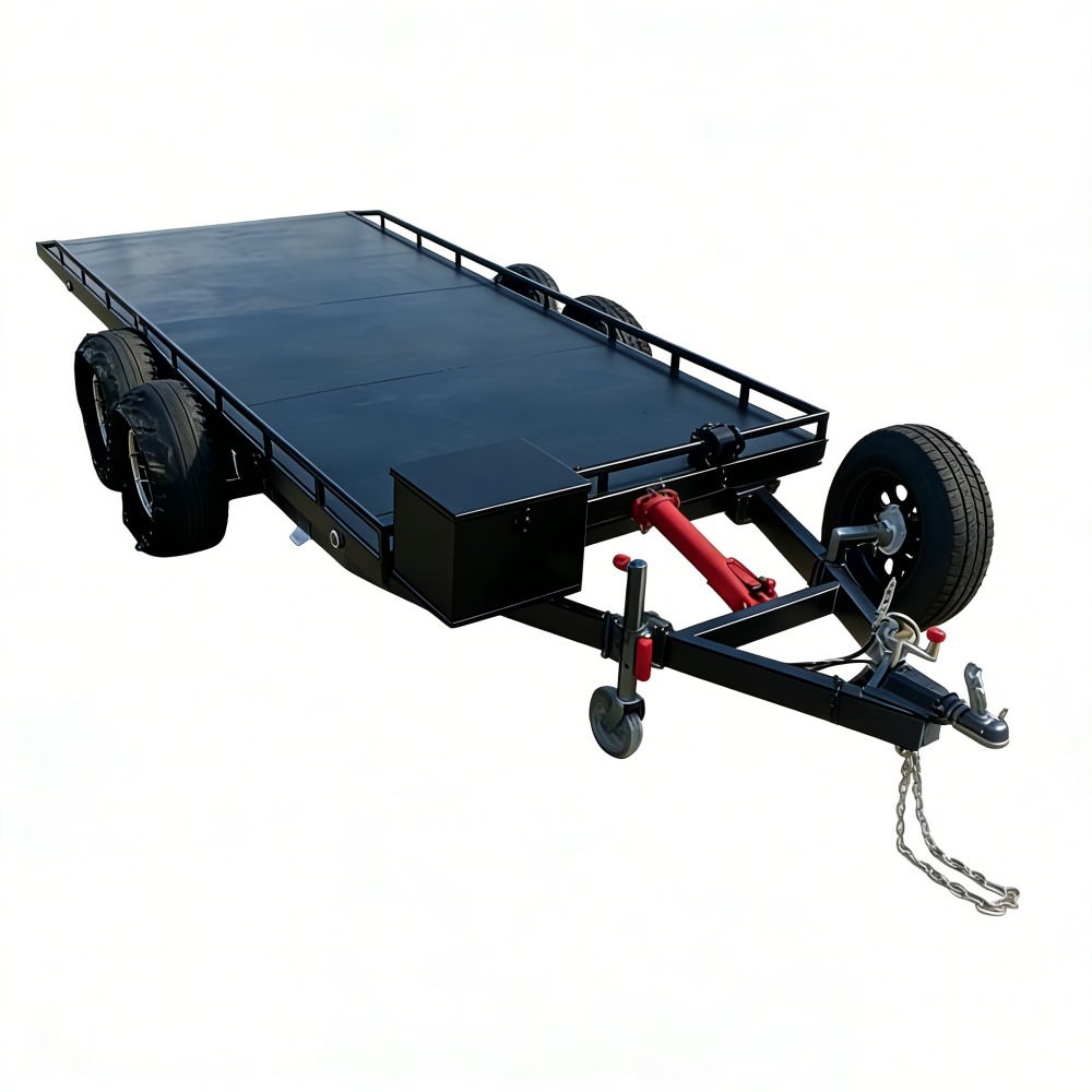 Heavy-Duty Double Axle Steel C - Heavy Equipment Hauler reseña y precio