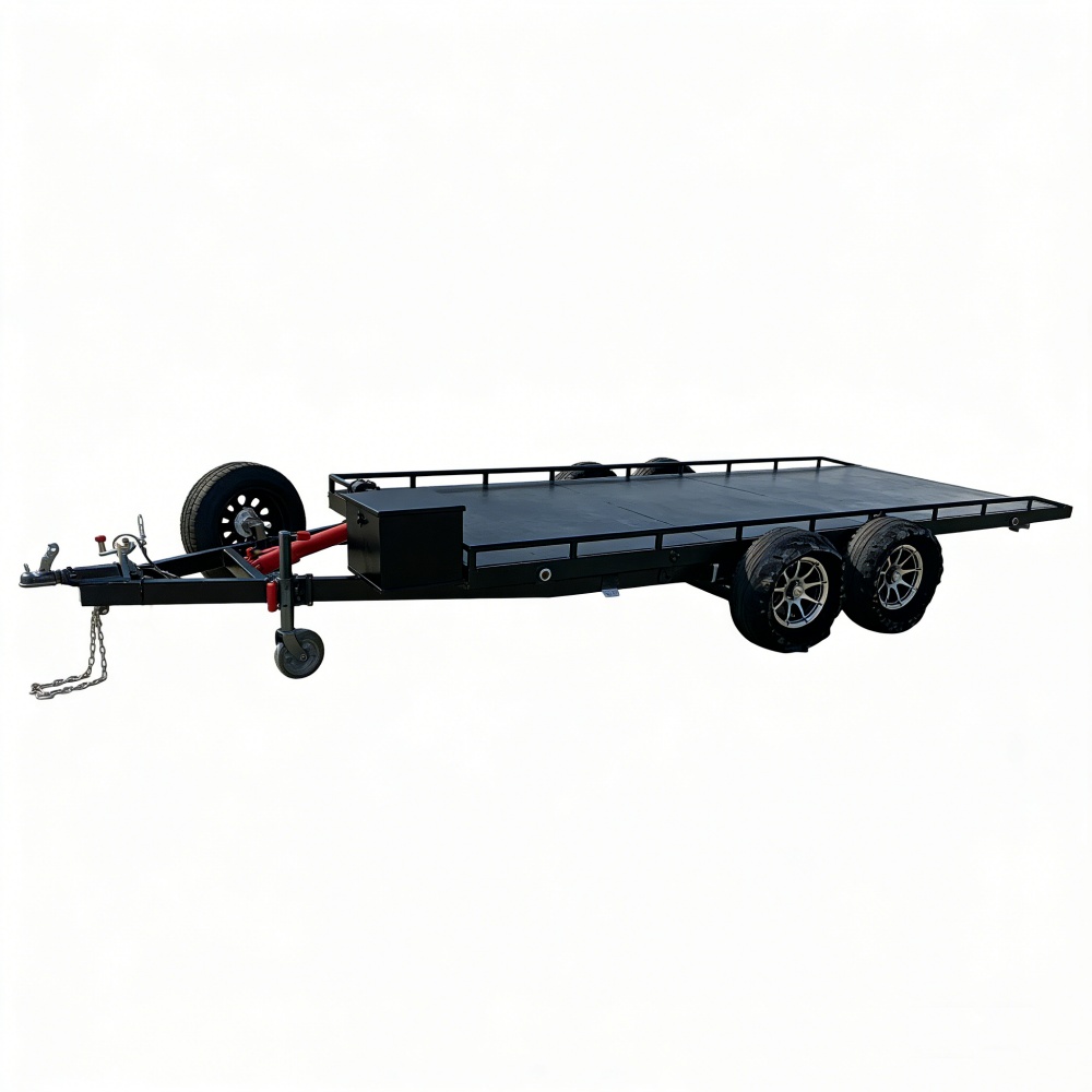 Heavy-Duty Double Axle Steel C - Heavy Equipment Hauler reseña y precio