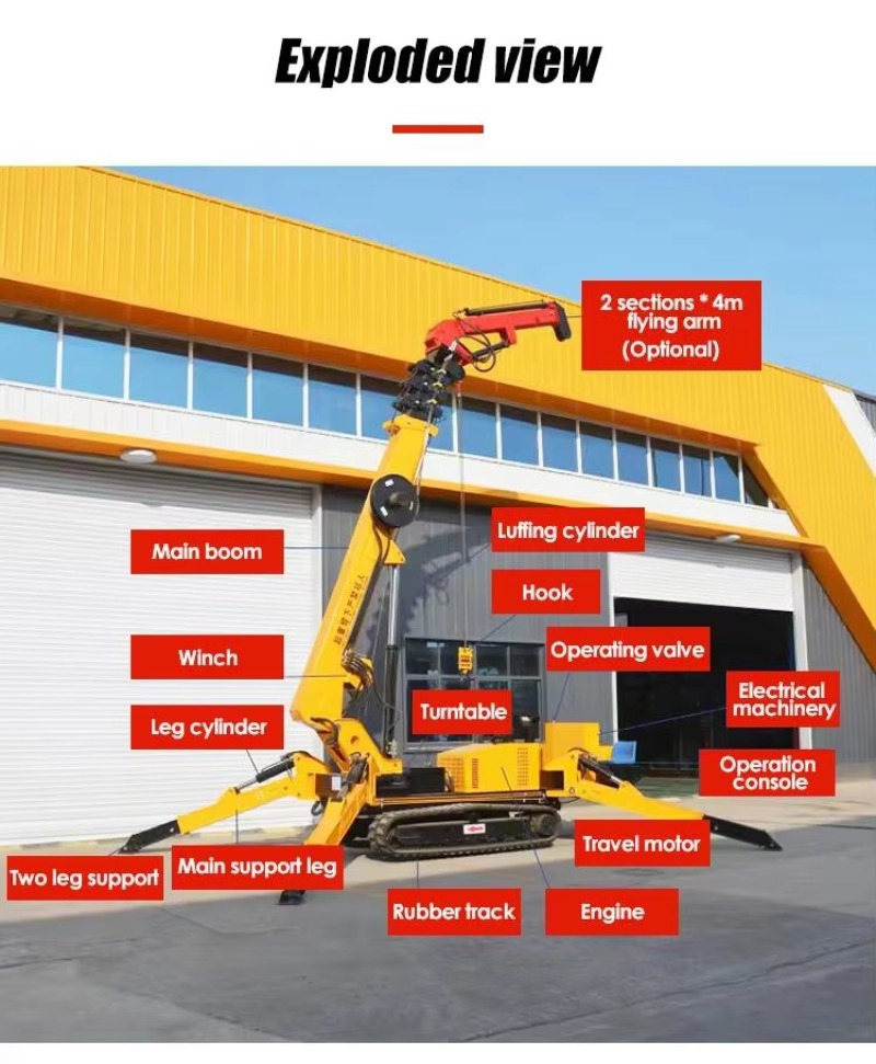8T Hydraulic Spider Crane Heav - Heavy Equipment Lift reseña y precio